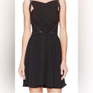 The Kooples Leather Studded Harness Dress